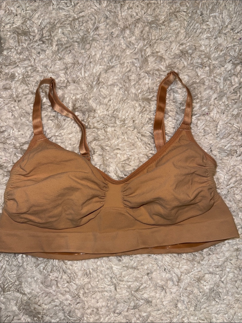 Seamless Wireless Bralette in Camel